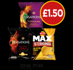 Budgens  Walkers Sensations Thai Sweet Chilli Crisps, Sensations Mang