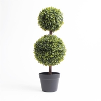 HomeBargains  Jardin: Artificial Two Ball Topiary Tree
