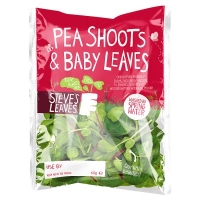 Waitrose  Steves Leaves Pea Shoots, Baby Spinach & Baby Chard