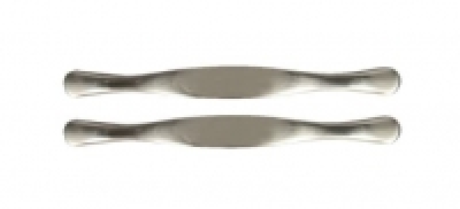 Wickes Flat Bow Door Handle - Brushed Nickel 148mm Pack of 2