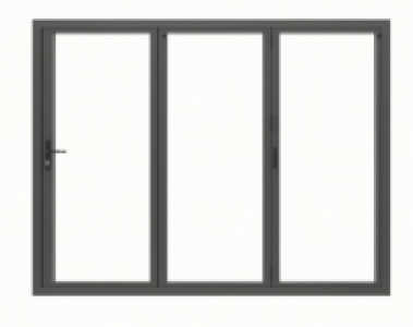 Jci Aluminium Bi-fold Door Set Grey Left Opening 2090 x 2690 &pound;3,390.00