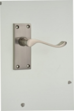 Wickes  Wickes York Victorian Scroll Latch Door Handle - Satin Nicke