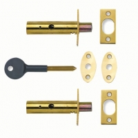 Wickes  Yale P-2PM444-PB-2 Door Security Bolt - Brass Pack of 2