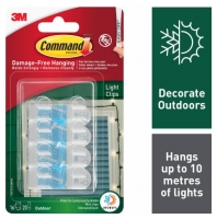 Wickes  Command Clear Outdoor Light Clips - Pack of 16 Clips & 20 St