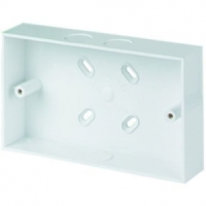 Wickes 2 Gang Pattress Box & Adaptor - White 32mm £2.50