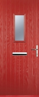 Wickes  Euramax 1 Square Left Hand Red Composite Door - 920 x 2100mm