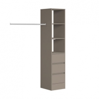 Wickes  Spacepro Wardrobe Storage Kit Tower Unit with 3 Drawers Ston