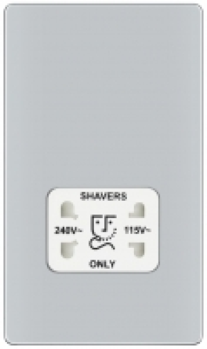 BG Screwless Flatplate Polished Chrome Dual Voltage Shaver S