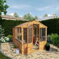 Wickes  Mercia 10 x 6ft Traditional Apex Greenhouse Combi Shed with 
