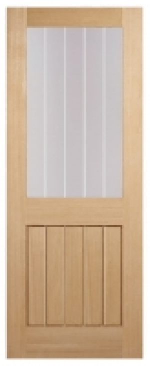 LPD Internal Mexicano Half Light Solid Oak Core Door - 762 x