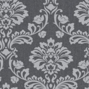 Wickes  Superfresco Aurora Grey Damask Decorative Wallpaper - 10m