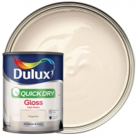 Wickes  Dulux Quick Dry Gloss Paint - Magnolia - 750ml
