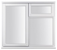 Wickes  White Double Glazed Timber Casement Window - 3-Lite Left Hun