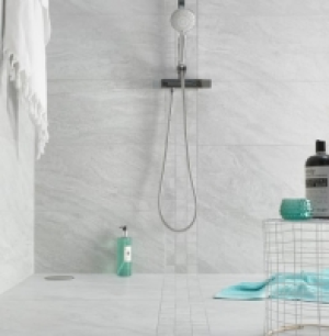 Dillingham Light Grey Glazed Porcelain Wall or Flooring Tile