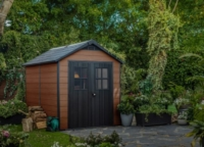 Keter Newton 7 x 9ft Double Door Outdoor Apex Plastic Garden