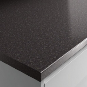 Wickes Laminate Worktop - Taurus Black Gloss 600mm x 38 mm x
