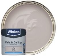 Wickes  Wickes Soft Grey - No. 206 Vinyl Matt Emulsion - 2.5L