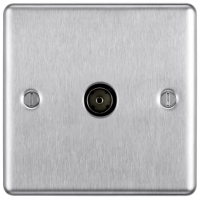 Wickes  BG Screwed Raised Plate Single Socket For Tv Or Fm Co-Axial 