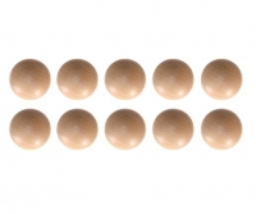 Wickes Unvarnished Ring Door Knob - Pine 35mm Pack of 10