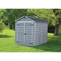 Wickes  Palram - Canopia 6 x 8ft Large Double Door Plastic Apex Shed