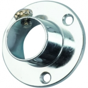 Wickes  Wickes Interior Wardrobe Rail Retaining Socket - 19mm Chrome