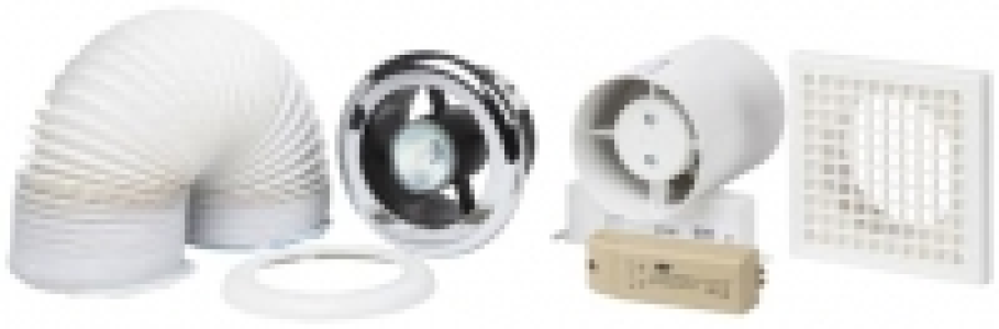 Manrose In-Line Shower Light Kit with Timer - White 100mm