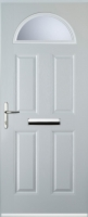 Euramax 4 Panel 1 Arch Right Hand White Composite Door - 840