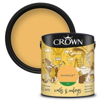 Homebase Crown Crown Breatheasy Standard Mustard Jar - Silk Emulsion Paint 