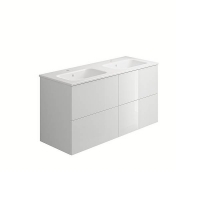 Homebase No Assembly Required House Beautiful Ele-ment(s) 1200mm Gloss White Wall Mounted 