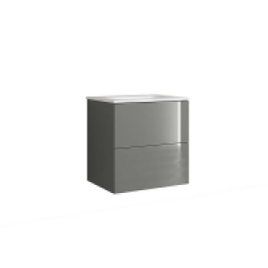 No Assembly Required House Beautiful Ele-ment(s) Gloss Grey 600mm Wall Mounted Va