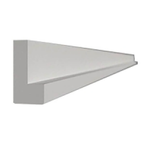 Homebase Wrapped Mdf 2400mm Cornice or Pelmet for High Gloss Slab White, Handlele