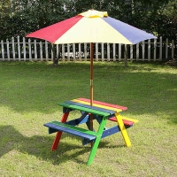 BMStores  Kids Picnic Bench with Parasol