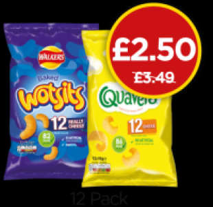 Walkers Quavers Cheese Multipack, Wotsits