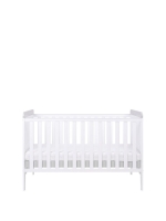 LittleWoods Tutti Bambini Rio Cot Bed with Cot Top Changer & Mattress - White/Dove Gre