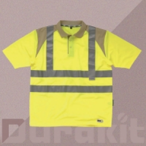 Durakit Safety Workwear - Hi Vis Polo Shirt Short Sleeve - C £9.99
