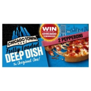 Chicago Town Fully Loaded Deep Dish Pepperoni Pizzas 2 x 155 &pound;1.75