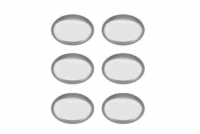 Wickes  Wickes Oval Door Knob - Polished Chrome 33mm Pack of 6