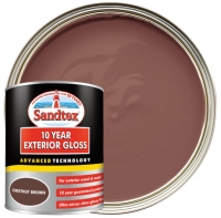 Wickes  Sandtex 10 Year Exterior Gloss Paint - Chestnut Brown - 750m
