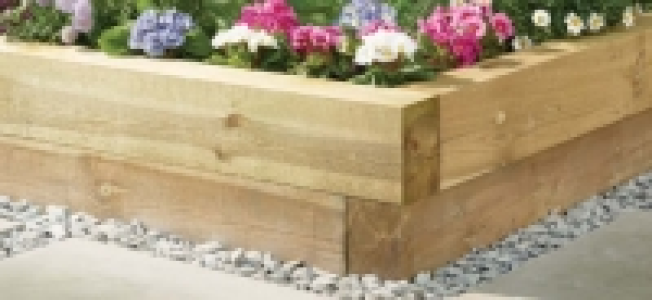Wickes Garden Sleepers - Light Green 100 x 150mm x 1.2m