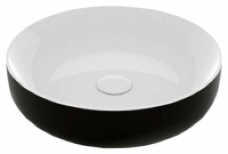 Wickes  Wickes Meta Round Black and White Countertop Basin - 450mm