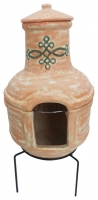 Wickes  Charles Bentley Terracotta Clay Outdoor Chimenea with Bbq Gr
