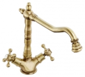 Wickes  Abode Melford Monobloc Kitchen Tap Antique Brass