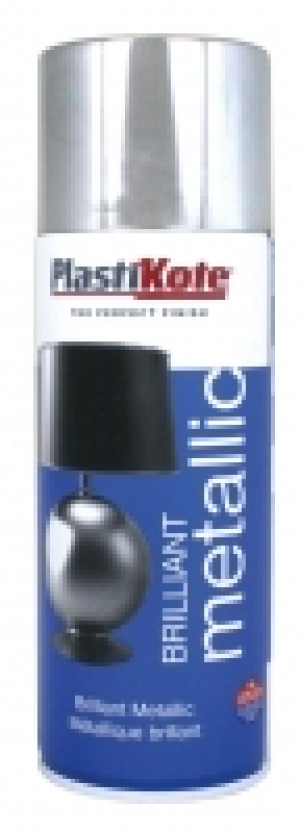 Wickes  Plastikote Brilliant Metallic Spray Paint - Silver 400ml