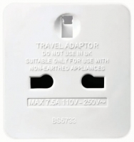 Wickes  Masterplug Travel Adaptor Twin Pack - Uk to Europe 7.5A