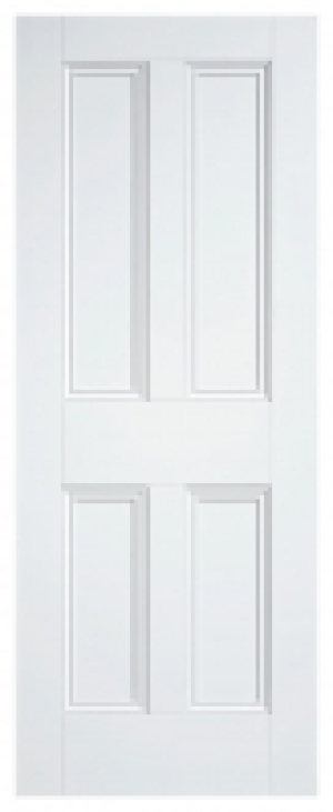 LPD Internal 4 Panel Primed White Solid Core Door - 610 x 19