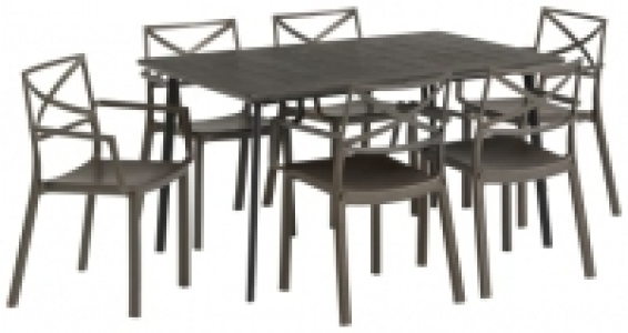 Wickes  Keter 6 Seater Metal FX Garden Dining Set