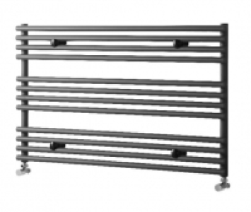 Wickes Liquid Round Horizontal Designer Anthracite Towel Rad