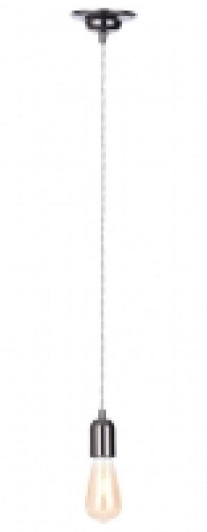 Vintage Style Cable Sets Black Light with Grey Twist Cable -