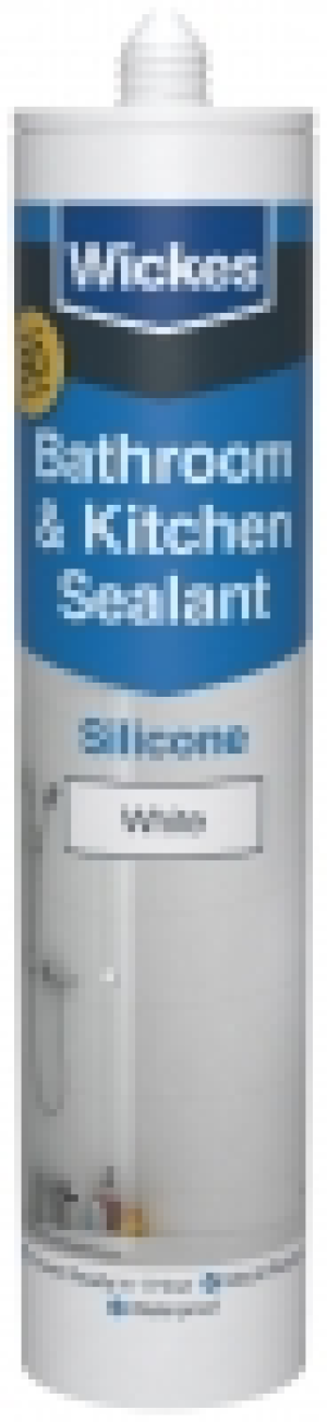 Wickes 60 Minutes Kitchen & Bathroom Sealant White 300ml