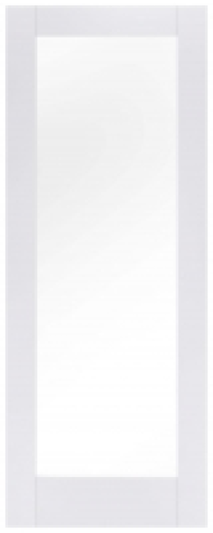 Wickes  LPD Internal 1 Lite Pattern 10 Primed White Solid Core Door 